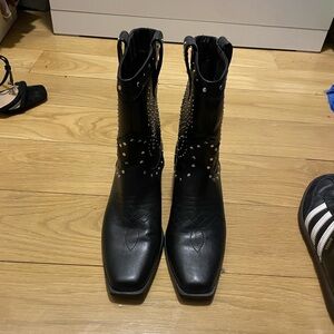 Primark Black Studded Combat Boots
